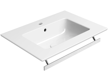 PURA 62X46 - Rectangular washbasin with towel rail by GSI ceramica - view 2
